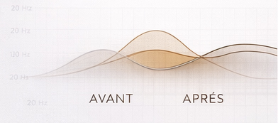 Technical graph illustrating how the MATTERS leather turntable mat improves vinyl stability and reduces micro-vibrations